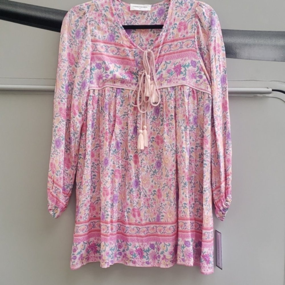 Goodnight Macaroon Sherry Print Tassel Dress - Picture 2 of 6